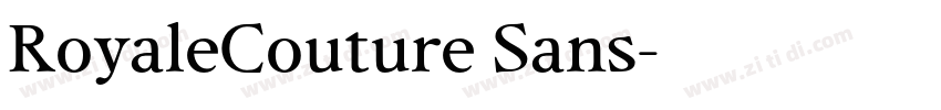 RoyaleCouture Sans字体转换 RoyaleCouture Sans字体转换